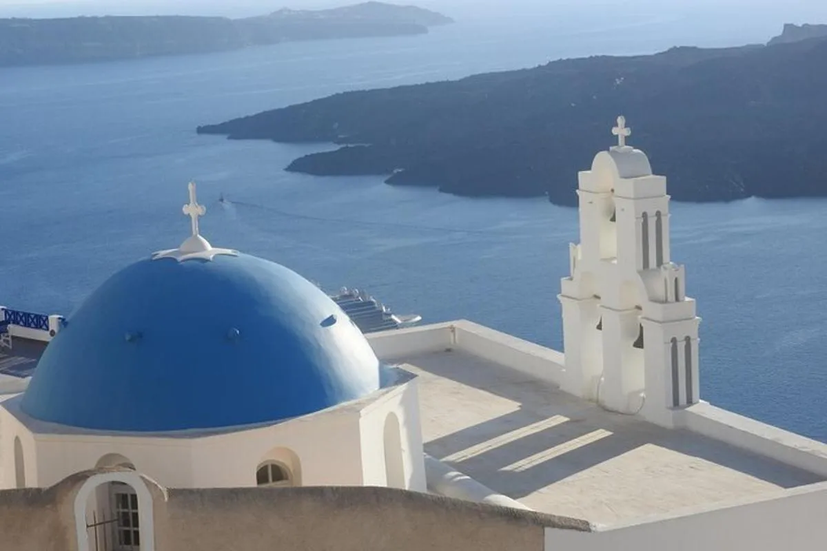 Vista de la caldera de Santorini desde Oia